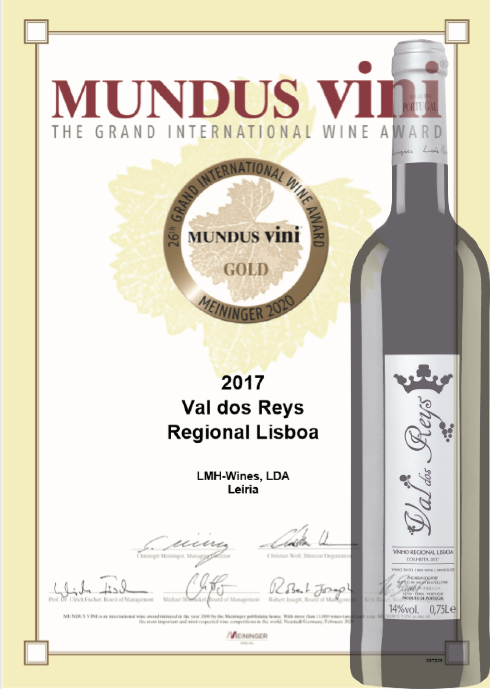 MUNDUS Vini - Gold Medal Wine